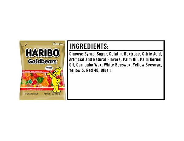 Premium candy treats gummy bears ingredients