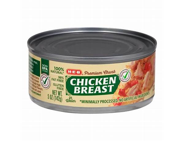 Premium chunk chicken breast in water ingredients