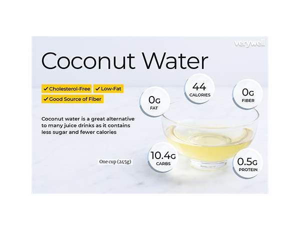 Premium coconut water food facts