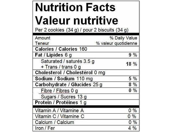 Premium creme filled cookies ingredients