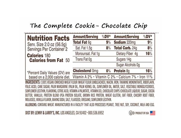 Premium creme filled cookies nutrition facts