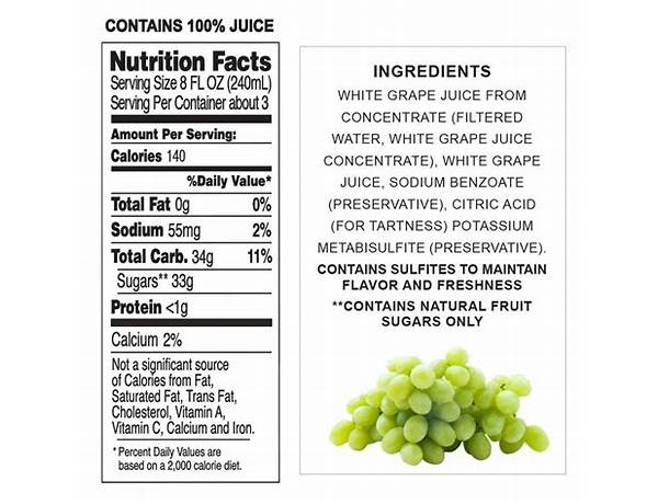 Premium green seedless grapes nutrition facts