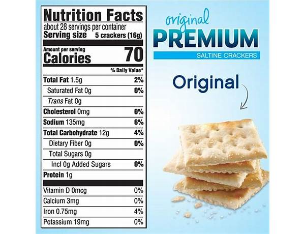 Premium saltine crackers ingredients