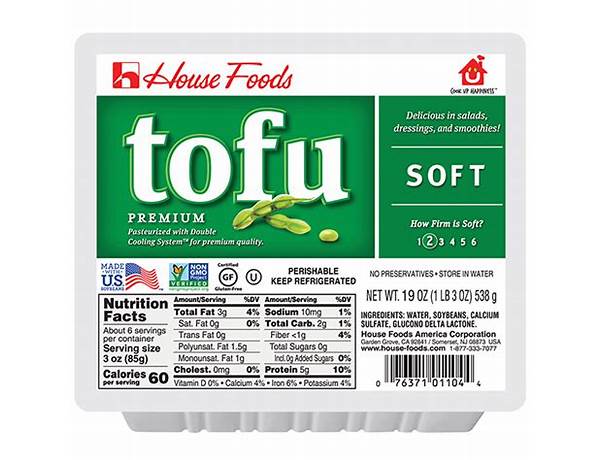Premium soft tofu ingredients