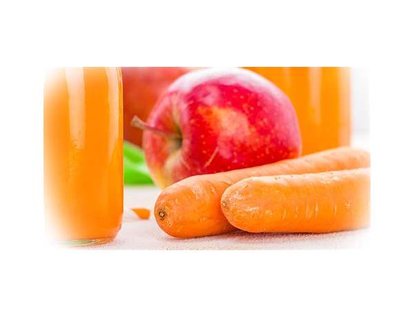 Prenatal nourishing fruit + veggie blend, apple + carrot with soothing ginger food facts