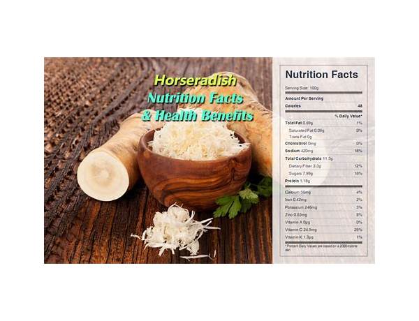 Prepared horseradish nutrition facts