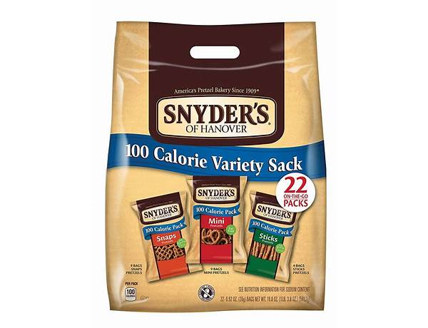 Pretzels family variety pack food facts