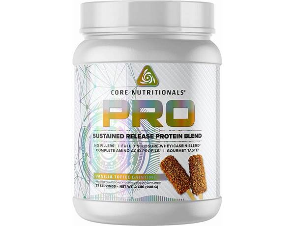 Pro sustained release protein blend food facts