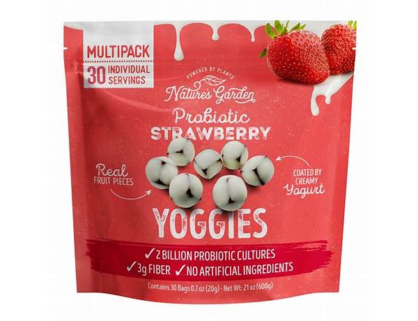 Probiotic stwarberry yoggies food facts