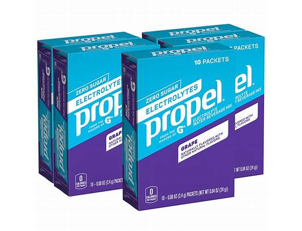 Propel powder packets grape with electrolytes food facts