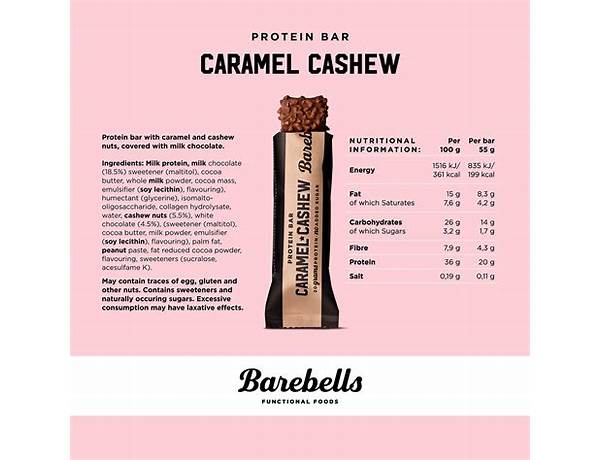 Protein bar caramel cashew - ingredients
