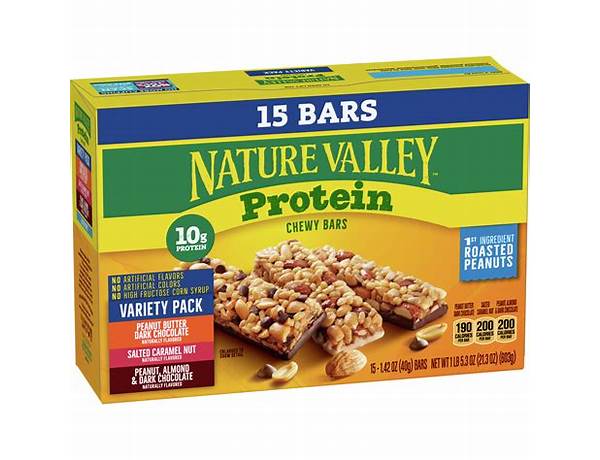 Protein chewy bars food facts
