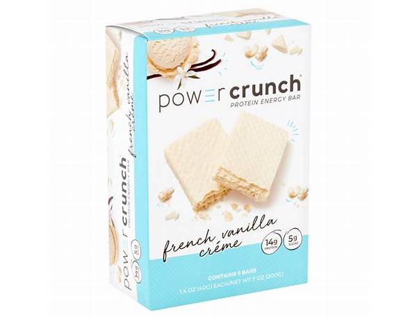 Protein energy bar, french vanilla creme food facts