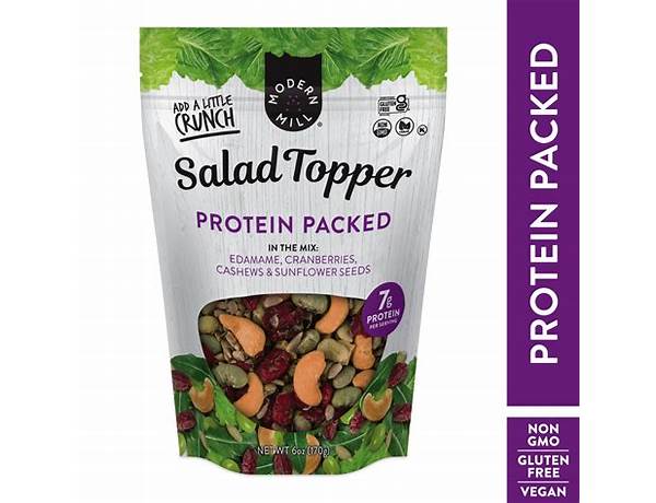 Protein packed salad topper food facts