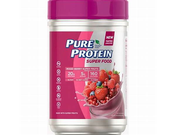 Protein powder mixed berry food facts