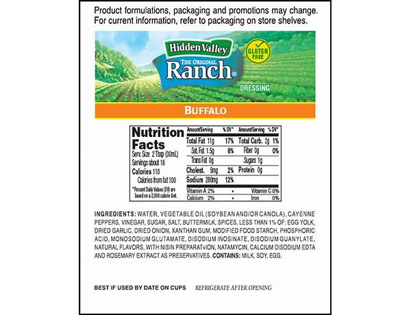 Protein snacks, buffalo ranch nutrition facts