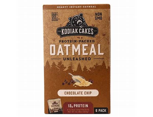 Protein-packed oatmeal chocolate chip food facts