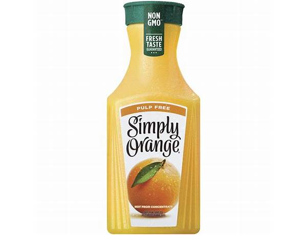 Pulp free orange juice food facts