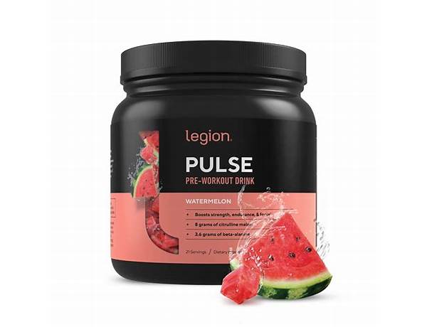 Pulse pre-workout drink food facts