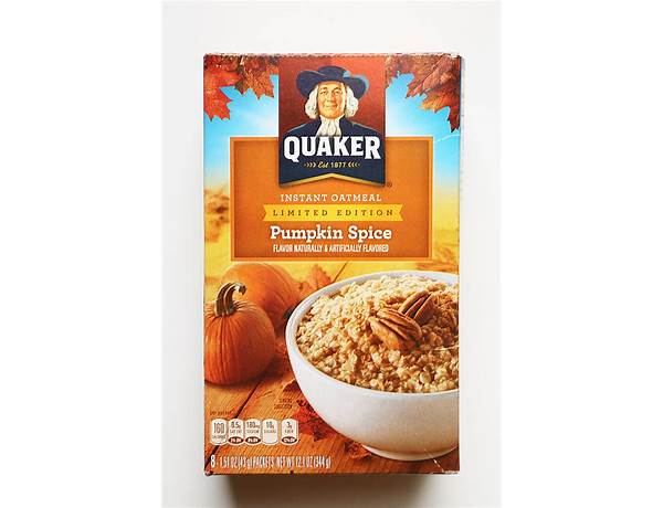 Pumpkin spice instant oatmeal food facts
