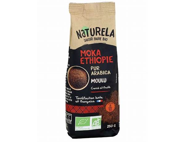 Pur arabica moulu biologique food facts