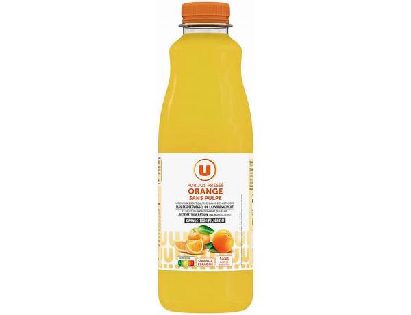 Pur jus pressé orange sans pulpe nutrition facts