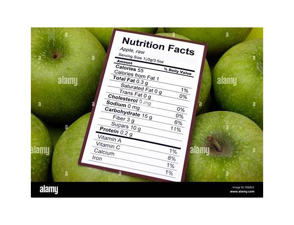 Pure de pomme nutrition facts