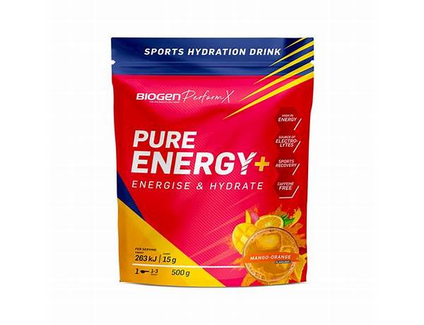 Pure fuel energy ingredients