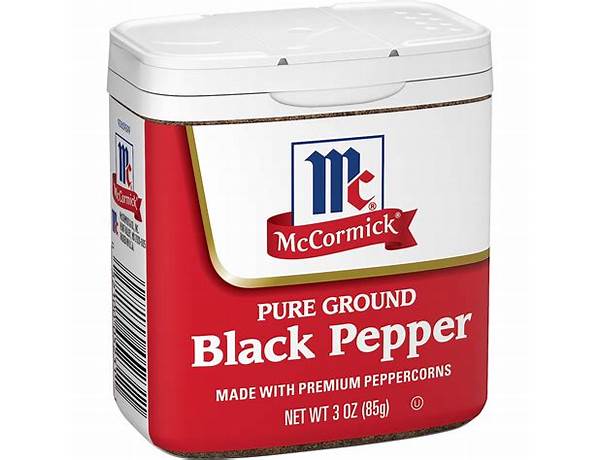 Pure ground black pepper nutrition facts