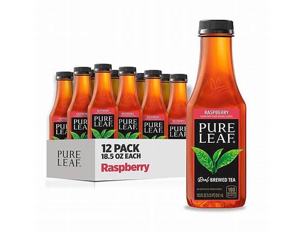 Pure leaf raspberry iced tea 18.5 fluid ounce plastic bottle food facts