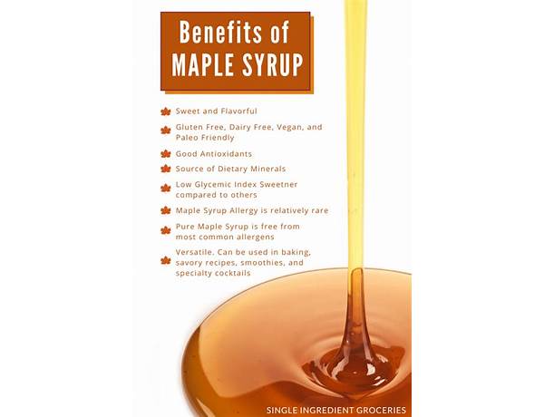 Pure maple syrup food facts