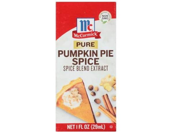 Pure pumpkin pie spice spice blend extract food facts