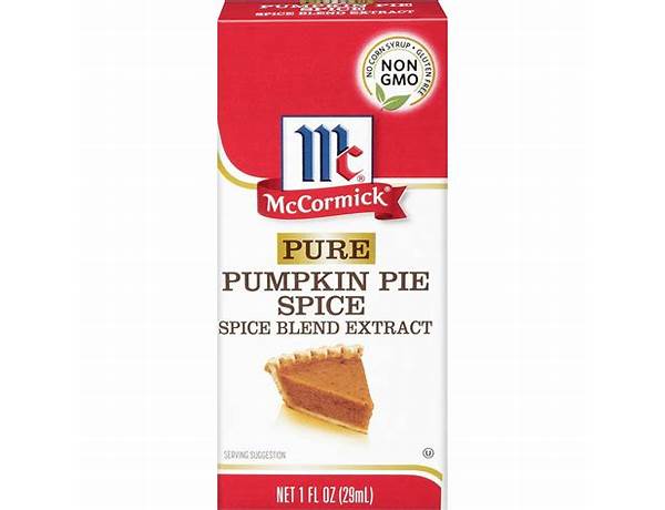 Pure pumpkin pie spice spice blend extract nutrition facts