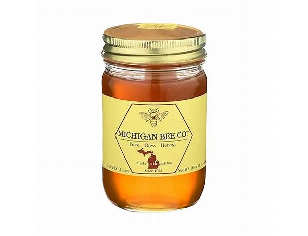 Pure raw honey wildflower food facts