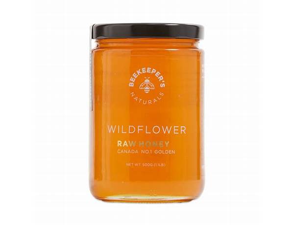 Pure raw honey wildflower ingredients