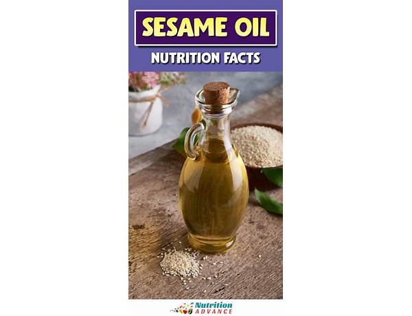 Pure sesame oil food facts