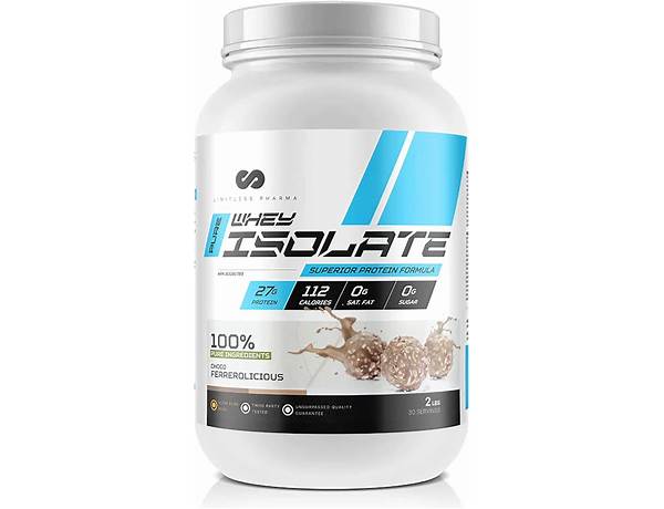 Pure whey isolate ingredients