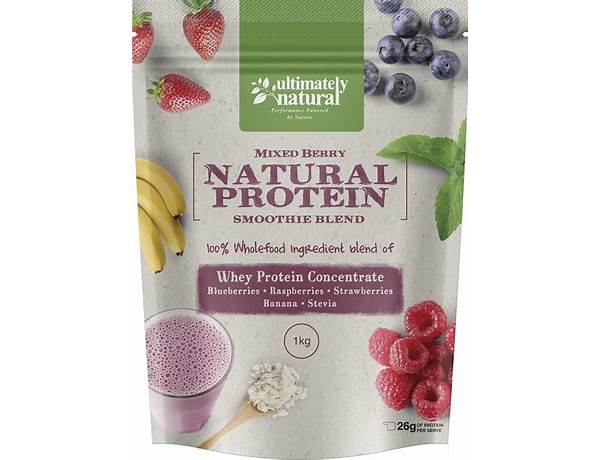 Pure whey protein berries and cream ingredients