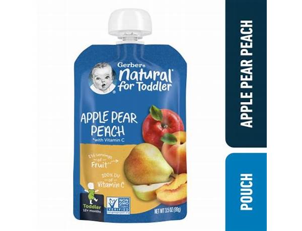 Purees apple pear peach toddler baby food pouches food facts