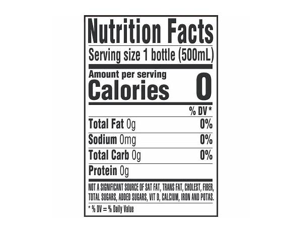 Purified drinking water nutrition facts