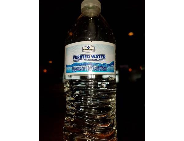 Purified water minerals added for tasted food facts