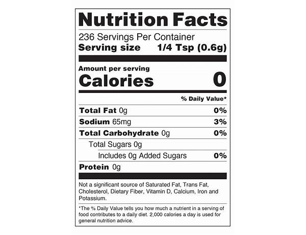 Q rub nutrition facts