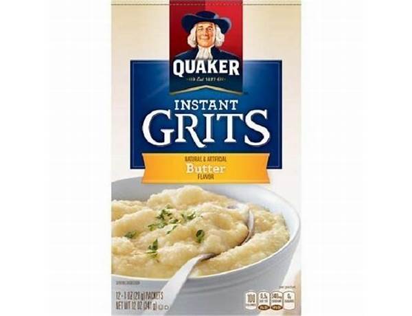 Quaker butter flavored instant grits food facts