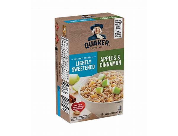 Quaker instant oatmeal apples and cinnamon ingredients