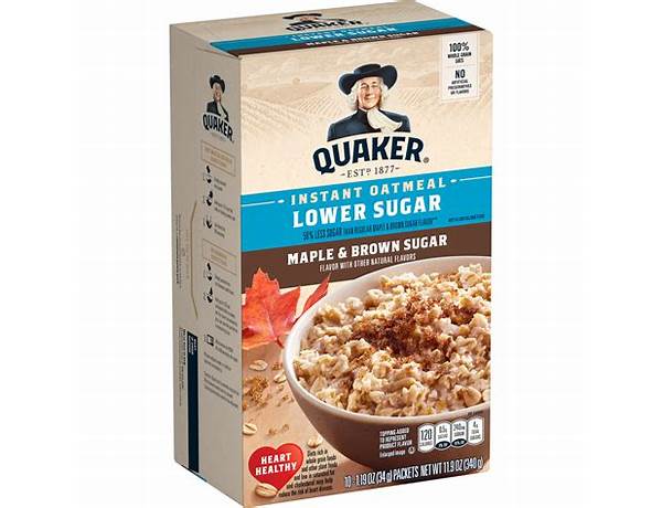 Quaker instant oatmeal lower sugar maple & brown sugar food facts