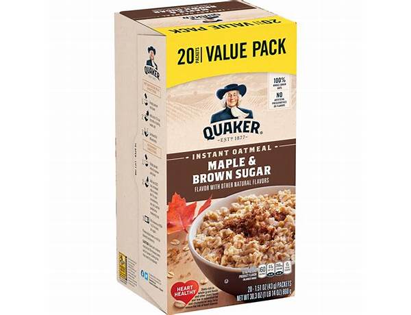 Quaker instant oatmeal maple & brown sugar food facts