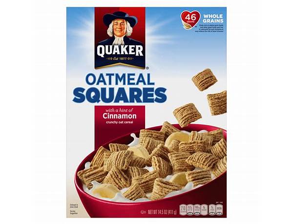 Quaker oatmeal squares cereal cinnamon ingredients