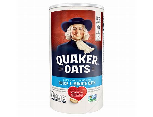 Quaker quick minute oats whole grain food facts