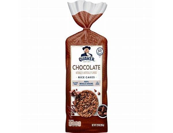 Quaker rice cakes chocolate crunch 7.23 ounce plastic bag food facts