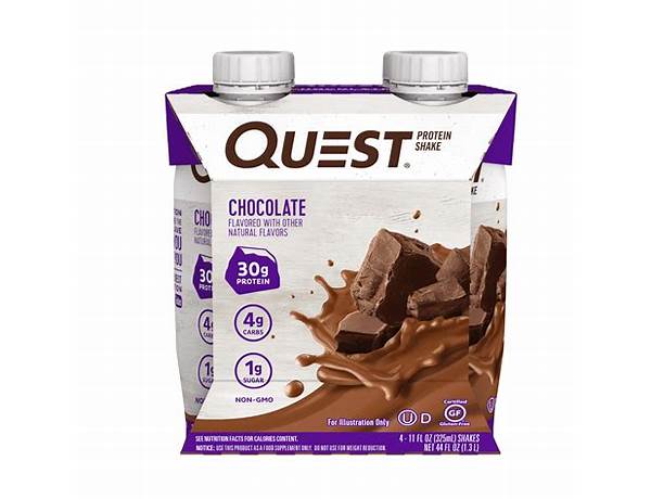 Quest Protein Shake. Chocolate Flavoured With Other Natural Flavours, musical term